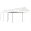 vidaXL Prieel met dak 8,92x2,28x2,69 m polyetheen wit