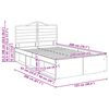 vidaXL Bedframe Gerookt eiken 120 x 200 cm Massief grenenhout