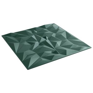 vidaXL Wandpanelen 12 st 50 x 50 cm Amethist Groen XPS Schuim