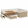 vidaXL Tuin Sofa Set 12 st 11-Aantal zitplaatsen Beige en Cr&egrave;me