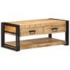 vidaXL Salontafel 90x50x38 cm massief ruw mangohout