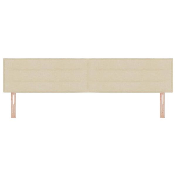 vidaXL Hoofdbord met hoofdeinde Cr&egrave;me 200 cm Nep Leer