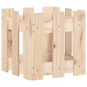 vidaXL Plantenbak met hekontwerp 30x30x30 cm massief grenenhout