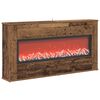 vidaXL Elektrische haard Oud hout 114 x 18 x 58,5 cm Bewerkt hout