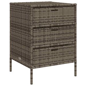 vidaXL Tuinkast 55x59x80 cm poly rattan grijs