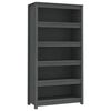 vidaXL Boekenkast 80x35x154 cm massief grenenhout grijs