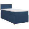 vidaXL Boxspringbed met matras met hoofdeinde Blauw 100 x 200 cm Stof
