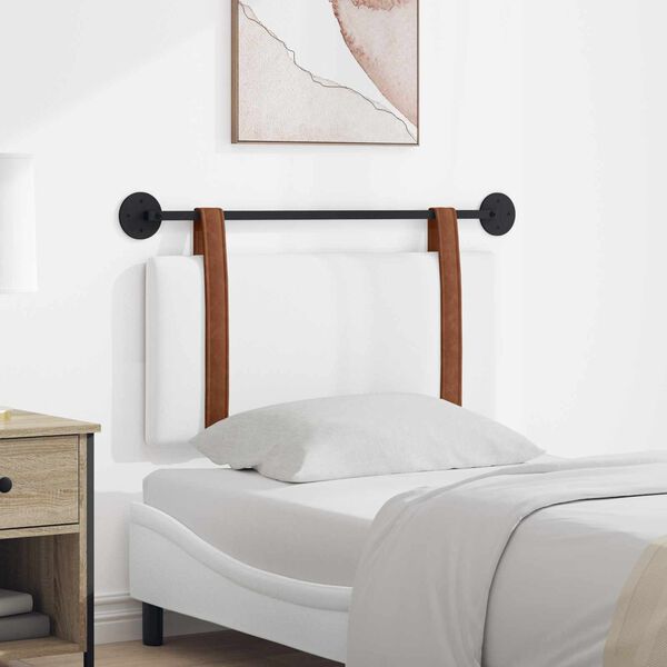 vidaXL Hangend Hoofdeinde Wandgemonteerd Wit 90 x 55 x 5 cm Antiek PU