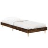 vidaXL Bedframe zonder matras hout gerookt eikenkleurig 75x190 cm