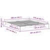 vidaXL Bedframe Bruin 200 x 210 cm Massief grenenhout