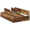 vidaXL Opbergbedframe met opslag Oud Hout 120 x 200 cm Bewerkt hout