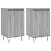 vidaXL Dressoirs 2 st 40x35x70 cm bewerkt hout grijs sonoma