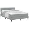 vidaXL Boxspringbed met matras met matras Lichtgrijs 140 x 200 cm Stof