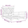vidaXL Bedframe met hoofdbord massief grenenhout 160x200 cm