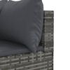 vidaXL 11-delige Loungeset met kussens poly rattan grijs