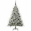 vidaXL Artificial Pre-lit Kerstboom met Ballenset Groen 180 cm