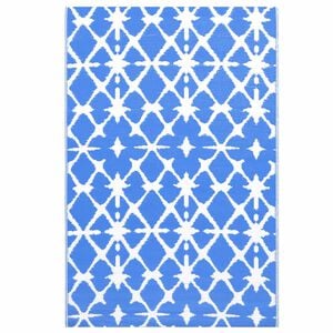 vidaXL Buitenkleed ARAKIL 160x230 cm PP blauw en wit