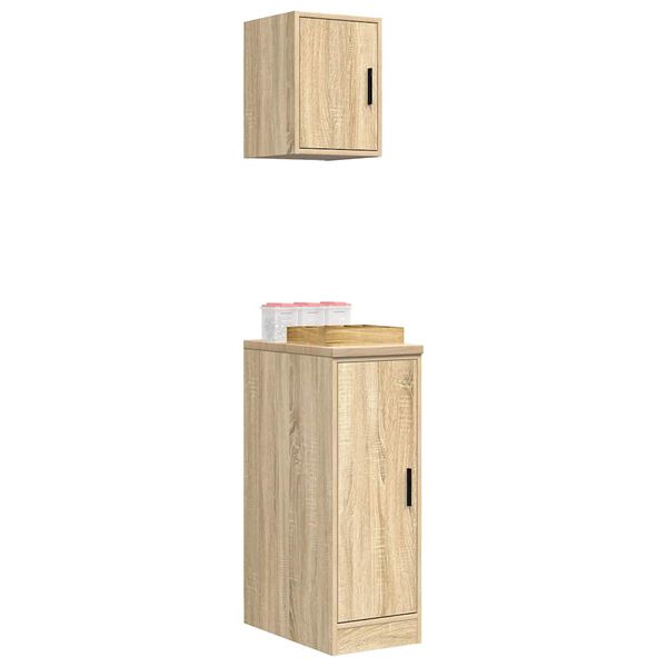 vidaXL Garagekasten 2 st Spaanplaat Sonoma eikenkleurig