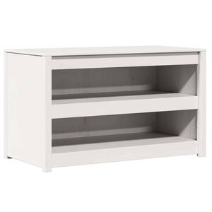 vidaXL Keukenkast met plank Wit 106 x 55 x 64 cm Massief grenenhout