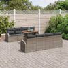 vidaXL Tuin Sofa Set met kussen 7 pcs Grijs