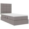 vidaXL Opslag bed met matras met matras Taupe 90 x 200 cm Polyester