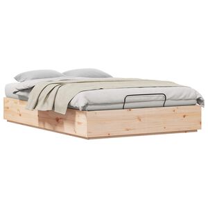 vidaXL Ottoman Bedframe Naturel 120 x 190 cm Massief grenenhout