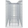 vidaXL Gabion Verhoogd Bed Zilver 150 x 50 x 80 cm