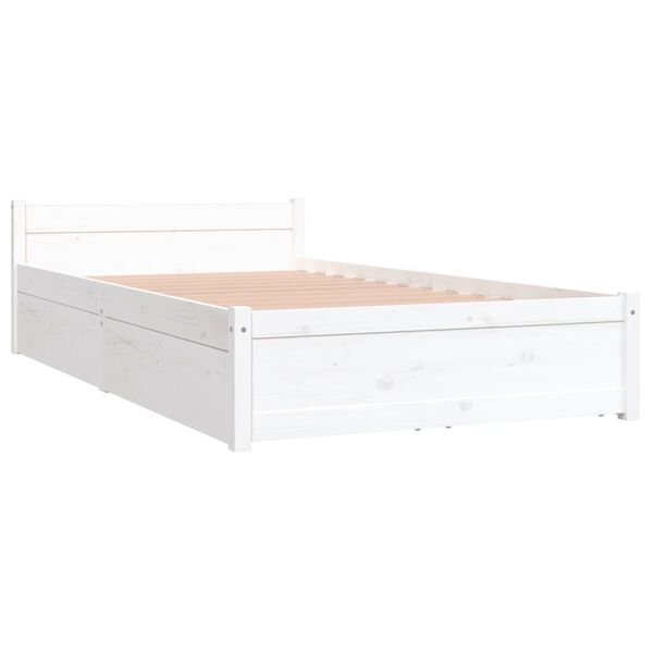 vidaXL Bedframe met lades wit 90x200 cm