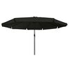 vidaXL Tuinparasol Zwart 395 x 395 x 245 cm Polyester en staal