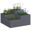 vidaXL Tuin Bloempot Antraciet 80 x 80 x 48 cm Staal