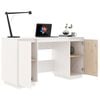 vidaXL Bureau 140x50x75 cm massief grenenhout wit
