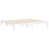 vidaXL Bedframe met hoofdbord massief hout wit Super King Size