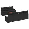 vidaXL Tuinbankenset 8 st Zwart poly rattan