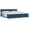 vidaXL Boxspringbed met matras met hoofdeinde Blauw 200 x 200 cm Stof
