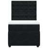 vidaXL Boxspring met matras fluweel zwart 100x200 cm