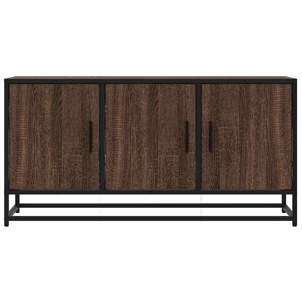 vidaXL Tv-meubel 100x35x50 cm bewerkt hout metaal bruin eikenkleur