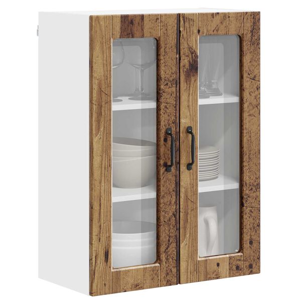 vidaXL Keukenkast met plank Oudhout 60 x 31 x 80 cm Bewerkt hout