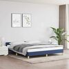 vidaXL Bedframe met hoofdeinde zonder matras 180x200 cm stof blauw