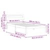 vidaXL Bedframe met hoofdeinde Wit 90 x 200 cm Massief grenenhout
