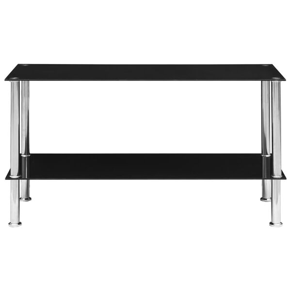 vidaXL Salontafel 110x43x60 cm gehard glas zwart