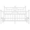 vidaXL Bedframe met hoofd- en voeteneinde metaal wit 140x200 cm