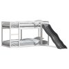 vidaXL Stapelbed met glijbaan en ladder grenenhout wit 90x200 cm