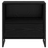 vidaXL Nachtkastje met lade Zwart Eiken 50 x 39,5 x 50 cm Bewerkt hout