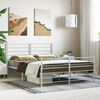 vidaXL Bedframe met hoofd- en voeteneinde metaal wit 120 x 190 cm