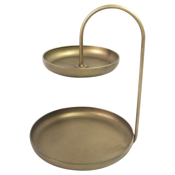 Lesli Living Etag&egrave;re 2-laags Julie 31x30x40 cm goudkleurig