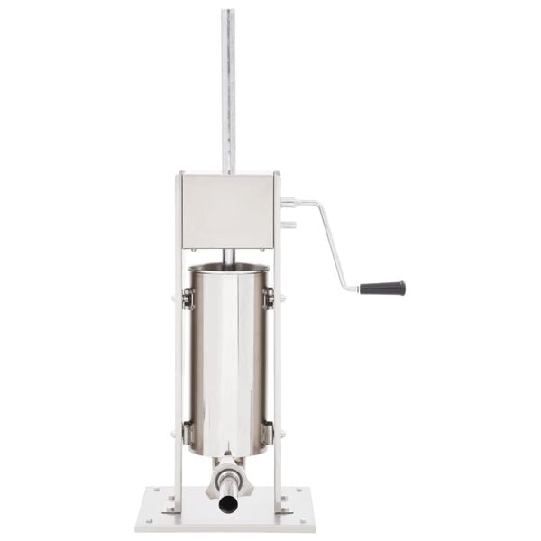 vidaXL Worstenvuller handmatig 5 L roestvrij staal zilverkleurig