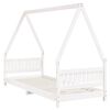 vidaXL Kinderbedframe 80x200 cm massief grenenhout wit