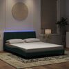 vidaXL Bedframe met LED zonder matras "Hanko" fluweel donkergroen 160x200 cm