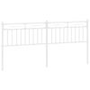 vidaXL Vervangend hoofdbord 200 cm metaal wit