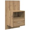 vidaXL Nachtkastje 2 pcs Artisan Eiken 50 x 32,5 x 80cm Bewerkt hout